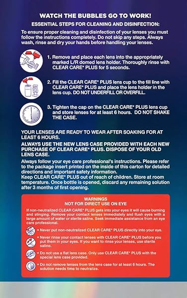 CLEAR CARE PLUS CLEANING SOLUTION WITH LENS CASE, TWIN PACK, MULTI, 12 OZ, PACK OF 2