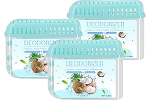 ZOSIMP Refrigerator Deodorizer Can Be Used for over 2 Months More Effective Fridge Deodorizer than Baking Soda Bamboo Charcoal Suitable for Refrigerators Shoe Cabinets (Coconut flavor)