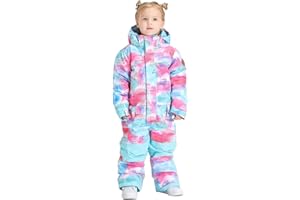 GSOU SNOW Ski Suit Kids Snowsuit One Piece Boys Girls Snowboard Suit Ski Jumpsuits Coveralls Waterproof Windproof