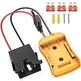 for Power Wheel Adapter Compatible with Dewalt 20V Battery with Wire Harness Connector Compatible with 12 Volt Power Wheel, 12AWG Wire with 40A Fuse