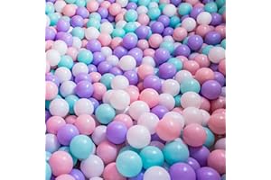 BBRUN Ball Pit Balls 200/500/1000 Count Play Plastic Balls for Ball Pit Playpen BPA- Free Crush Proof Bounce House Balls for Pet Dogs,Soft Plastic Pool Ball for Toddlers (Purple, 500 Count)
