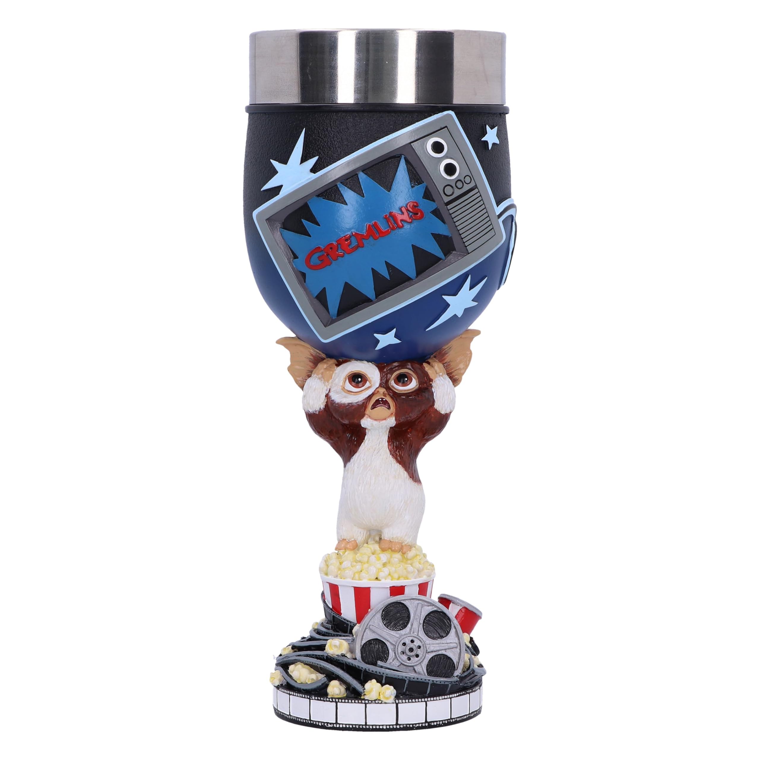 Nemesis Now Gremlins Gizmo Goblet 19.5cm, Resin, Officially Licensed Gremlins Merchandise, Gremlins Gizmo Goblet, Removable Stainless Steel Insert, Cast in the Finest Resin, Expertly Hand-Painted