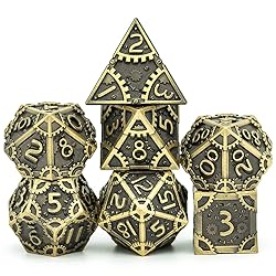UDIXI Metal Dice Set 7 Die Polyhedral Dice Set DND