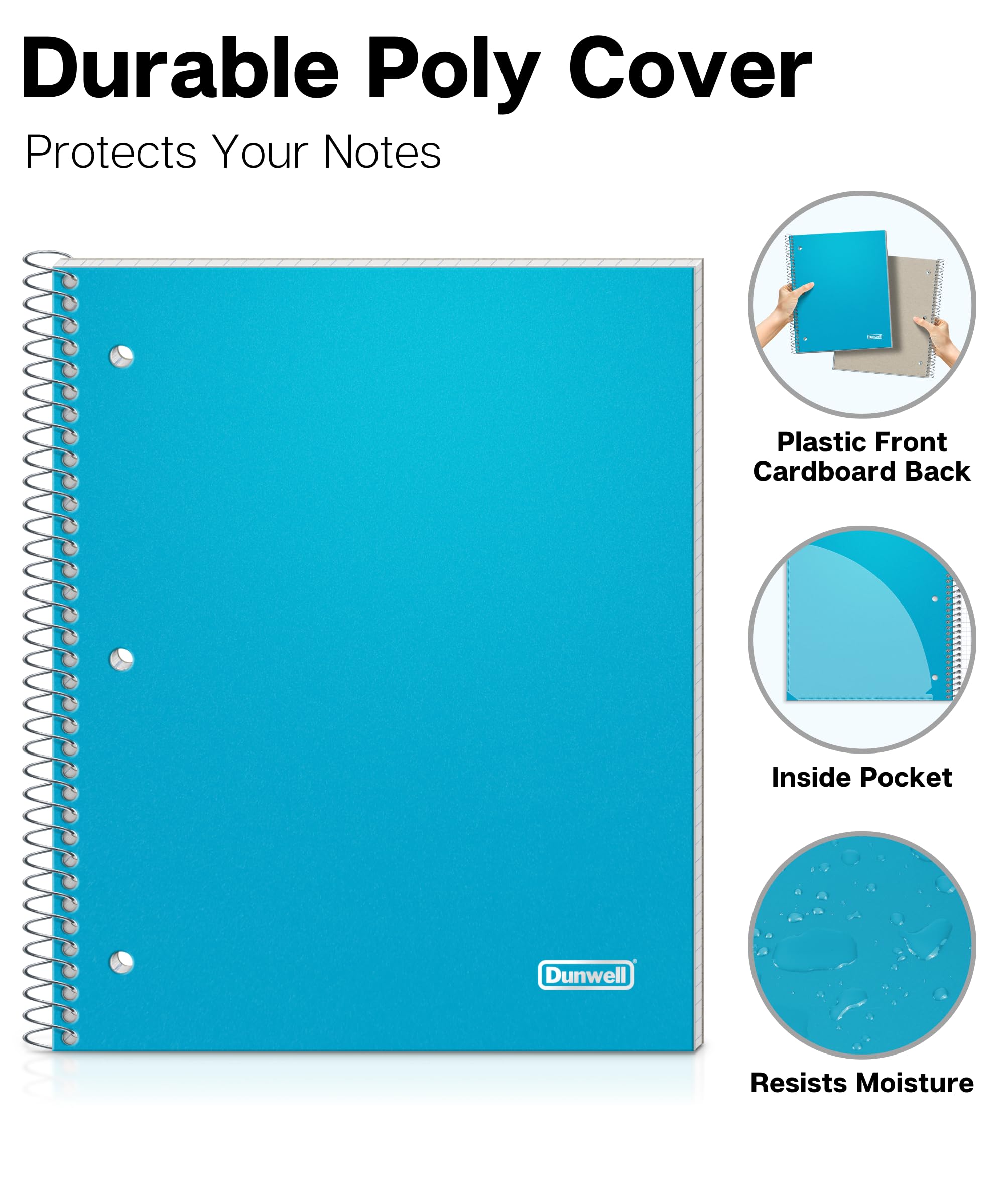 Mini Graph Notebook Color:blue Mua Dunwell Graph Paper Spiral Notebook (Blue) Plastic Cover, 100 ...