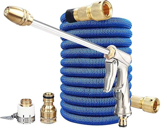 Hmilydyk Expendable Garden Hose Pipe 50ft 15m Expending Flexible Hosepipe Garden Water Spray Gun For Garden Irrigation Amazon Co Uk Garden Outdoors