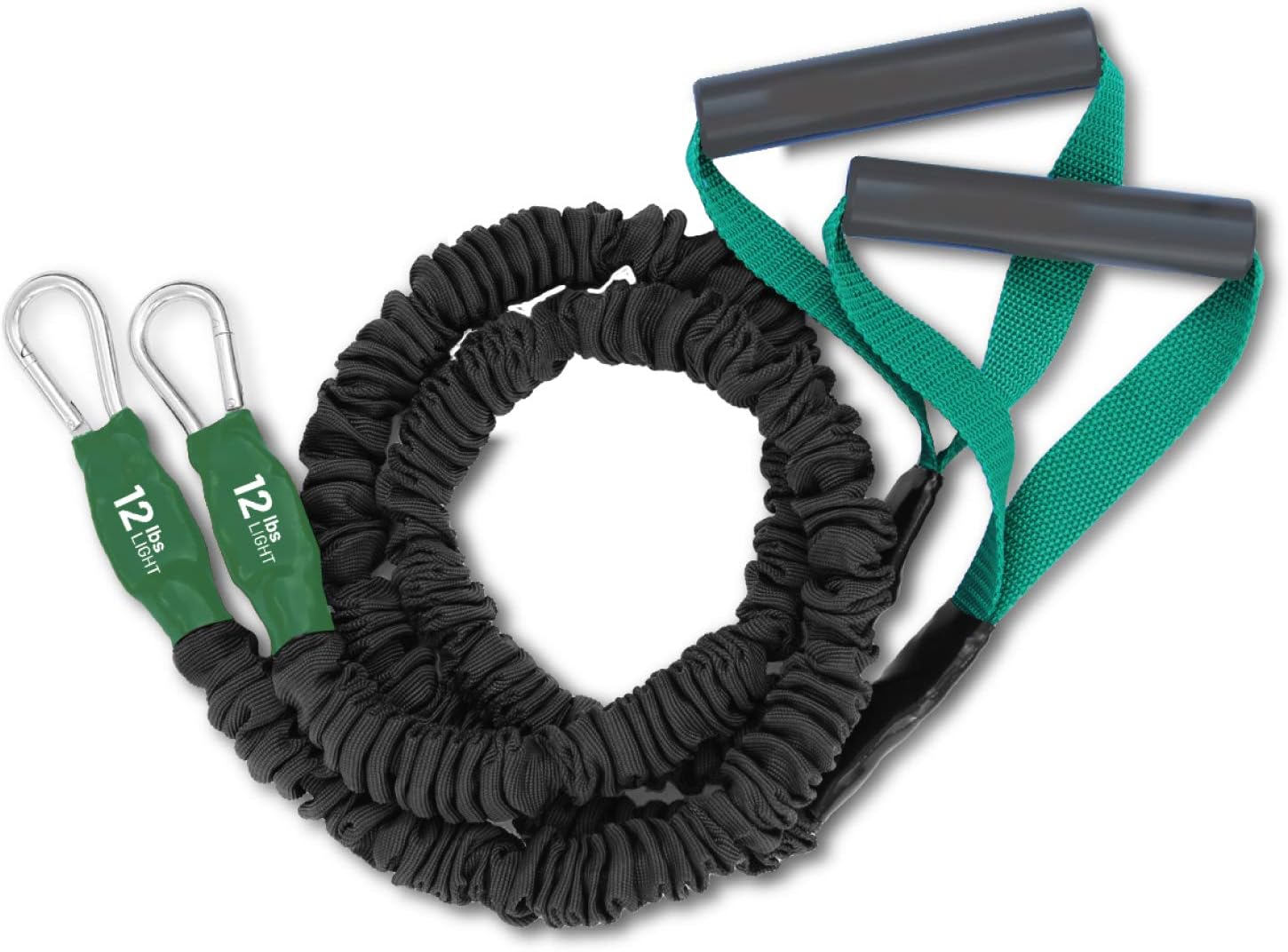 FitCord X-Over Resistance Bands - Premium Exercise Cords for Crossfit, Shoulder & Arm Care, Muscle Performace, Sports, Rehab Workouts - 1 Pair - 3 to 55 Pounds