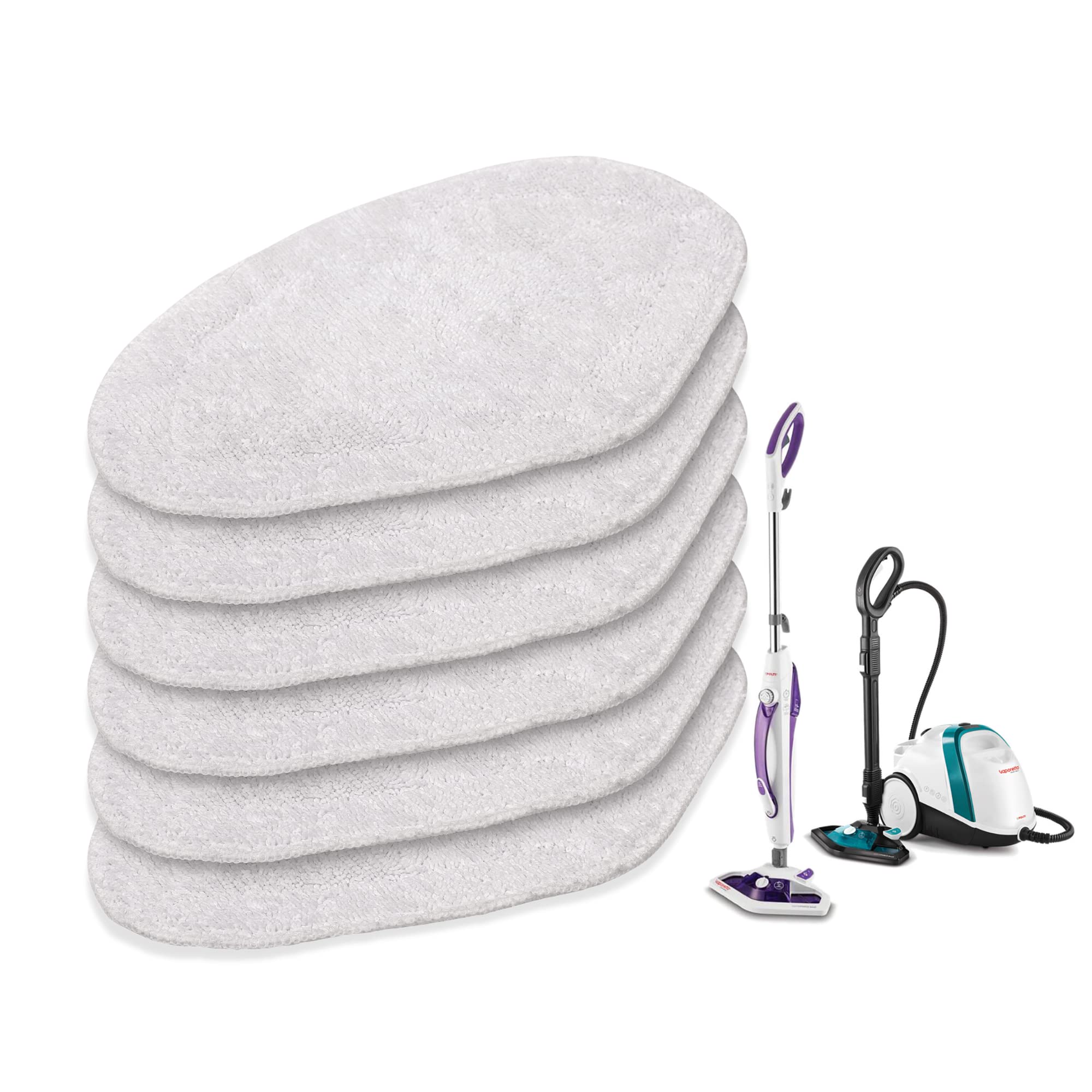 Zeltauto 6 Packs Reusable Steam Cleaner Cloths Compatible with Polti Vaporetto SV440_DOUBLE Steam Mop Cleaning Refills Washable Accessories Replacement Remove Stain
