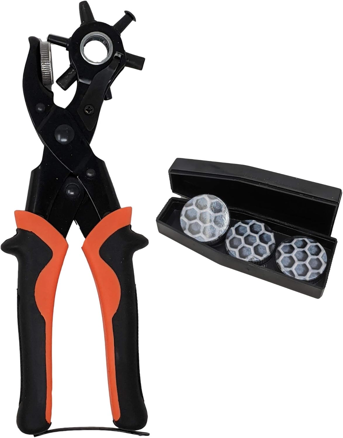 TOFL Rotary Leather Hole Punch Heavy Duty Hole Puncher for Belts, Straps, Dog