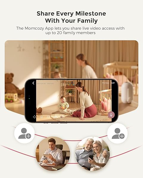 MOMCOZY SMART WIFI BABY MONITOR WITH CAMERA AND AUDIO, 5″ 1080P SCREEN WITH WALL MOUNT, MOTION & CRY DETECTION, SAFE FENCE, CLEAR NIGHT VISION, 5000MAH BATTERY, 2-WAY TALK, PHOTO & VIDEO RECORDING