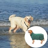 Geyecete Pineapple Grid Dog Drying Coat XXL Green view 5