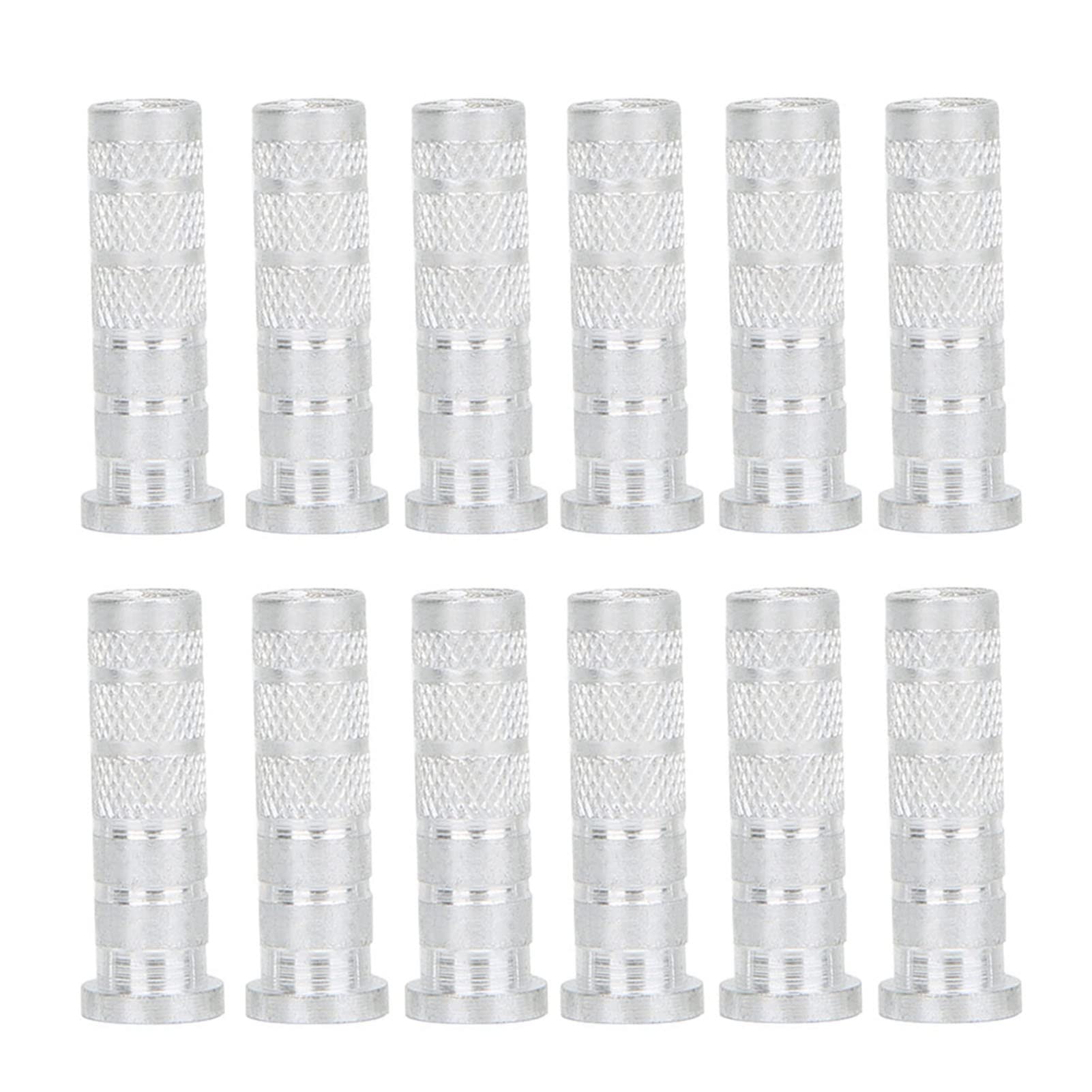 POENVFPO 12pcs Archery Inserts Aluminum Base Replacement for Carbon Arrows 6.2mm with Lightweight Rust-Resistant Easy Installation