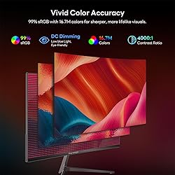 Raywego 24 inch Curved Gaming Monitor 180Hz 1ms,FHD