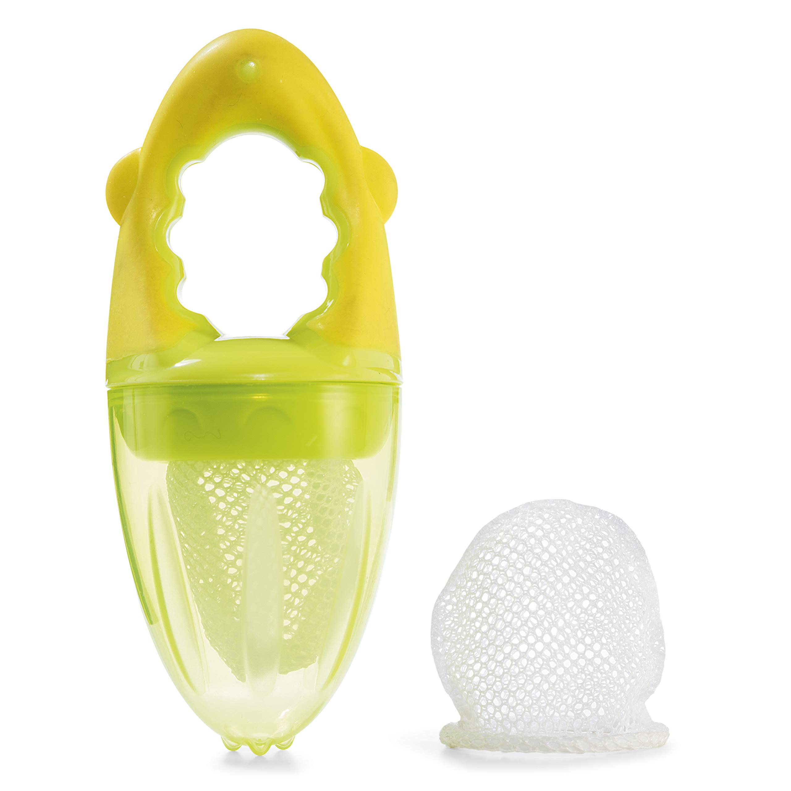 Chicco Fruit Friend, Fruit and Vegetable Starter, Ergonomic Handle, Net Included, Hand Washable, First Feeding Set, Baby Accessories 6+ Months, Green