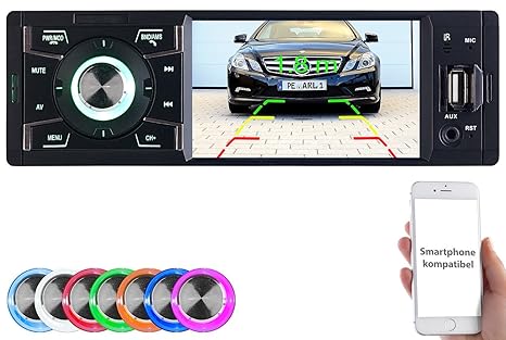 Creasono Autoradios: MP3-Autoradio mit TFT-Farbdisplay, Bluetooth, Freisprecher, 4X 45 Watt (1 DIN Radio)