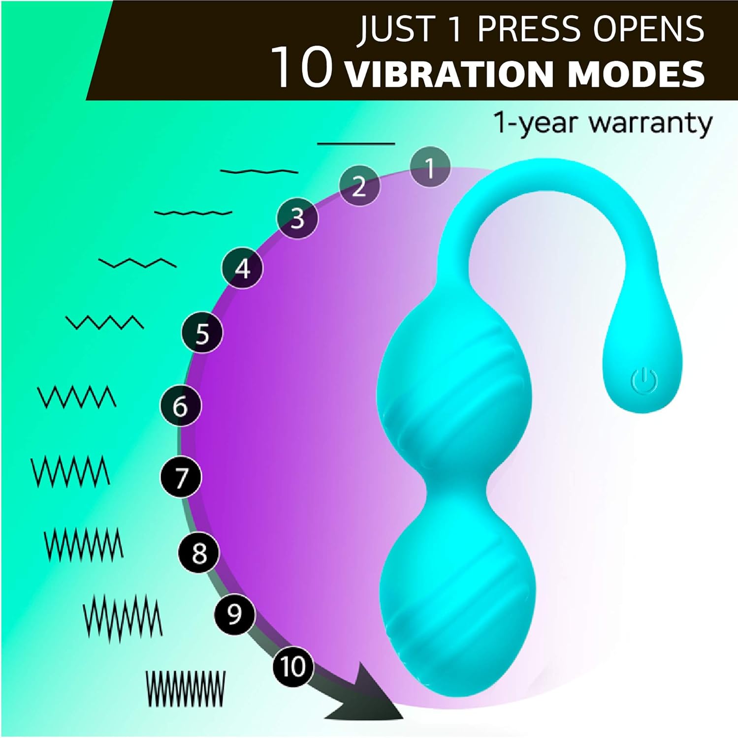 Kegel Balls for Tightening and Pleasure,10 Modes, Kegel Ben wa Balls Exerciser, Doctor Recommended Pelvic Floor strengthening Device–to Regain Bladder Control for Beginners & Advanced: Health & Personal Care
