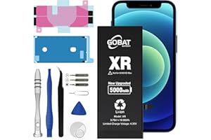 GOBAT Replacement for iPhone XR Battery,5000mAh High Capacity Battery for iPhone XR Model (A1984 A2105 A2106 A2107 A2108) wit