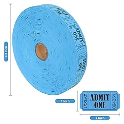 L LIKED 2000 Blue Raffle Tickets with Perforations