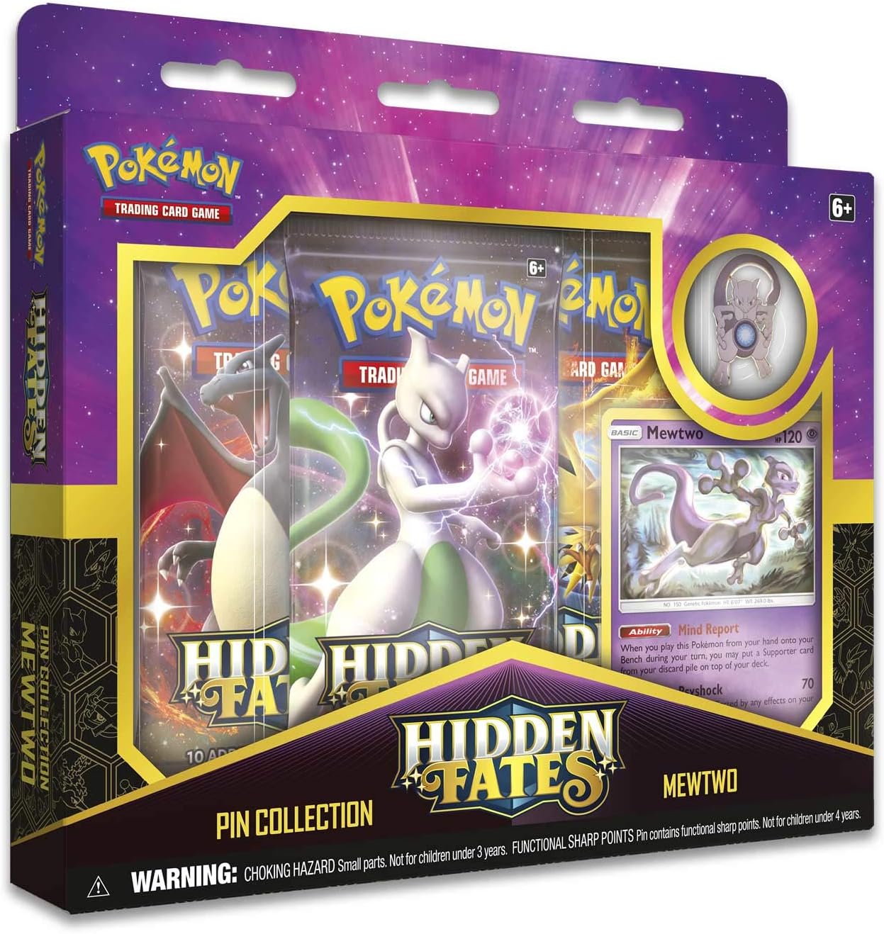 Pokemon Tcg Hidden Fates Pin Collection Mewtwo Mew