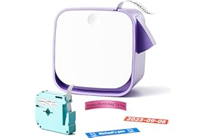 Vixic Label Maker Machine, M960 Label Maker, Bluetooth Label Maker, Portable Label Makers Multiple Templates Font Icon for Home School Office Organization, Inkless Rechargeable, Purple