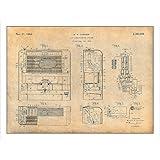Studio 21 Graphix 1939 Carrier Air Conditioning System Patent Print Art Poster UNFRAMED Parchment 18" X 24" Includes a white border