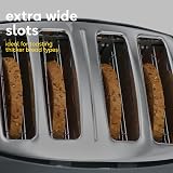Russell Hobbs Honeycomb 4 Slice Toaster Grey Textured 1500W 6 Browning view 4