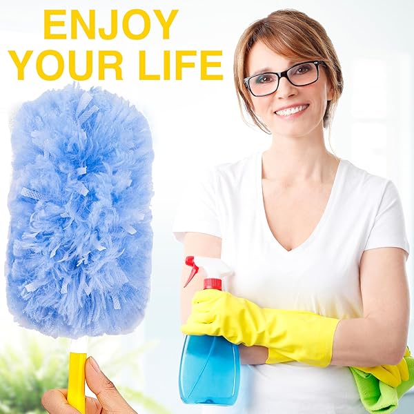 LATEFV DUSTER REFILLS FOR SWIFFER HEAVY DUTY REFILL DUSTER KIT, MULTI SURFACE 360 DUSTER, 30 COUNT HEAVY DUTY DUSTER REFILLS WITH 2 HANDLE
