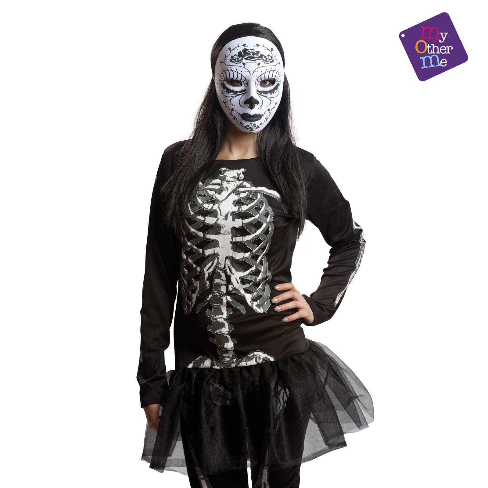 Viving Costumes 203557 Catrina Mask, Black/White