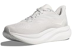 Hoka Women's Mach 6 Sneaker, White/White, 7.5 Wide