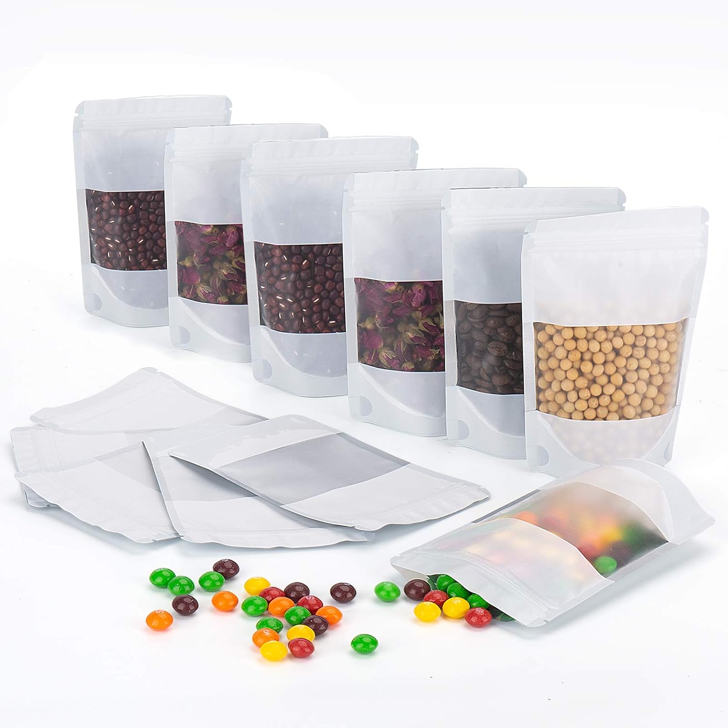 100 Pieces 4x6inch Mylar Bags, Resealable Food Storage Bags