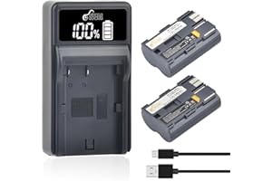 Pickle Power BP-511 BP-511a Battery 2-Pack and LED USB Charger for Canon EOS 5D 10D 20D 20Da 30D 40D 50D 300D D30 D60 PowerSh
