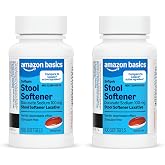 Amazon Basics Stool Softener Laxative, Docusate Sodium 100 mg, Softgels, for Constipation Relief, 100 Count (Pack of 2) (Previously Care)