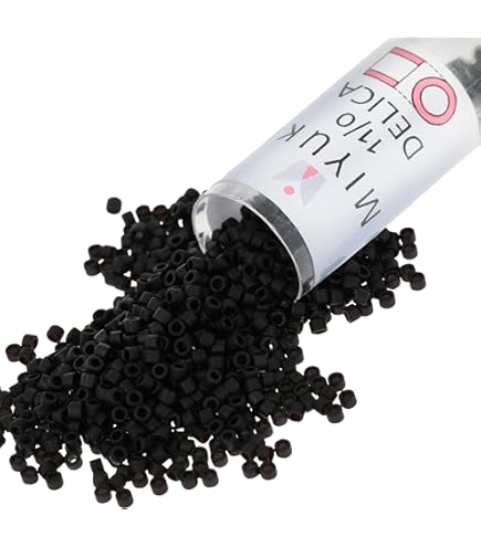 Amazon.com: Miyuki Delica 11/0 Cylinder Seed Beads - Matte Tr Dk