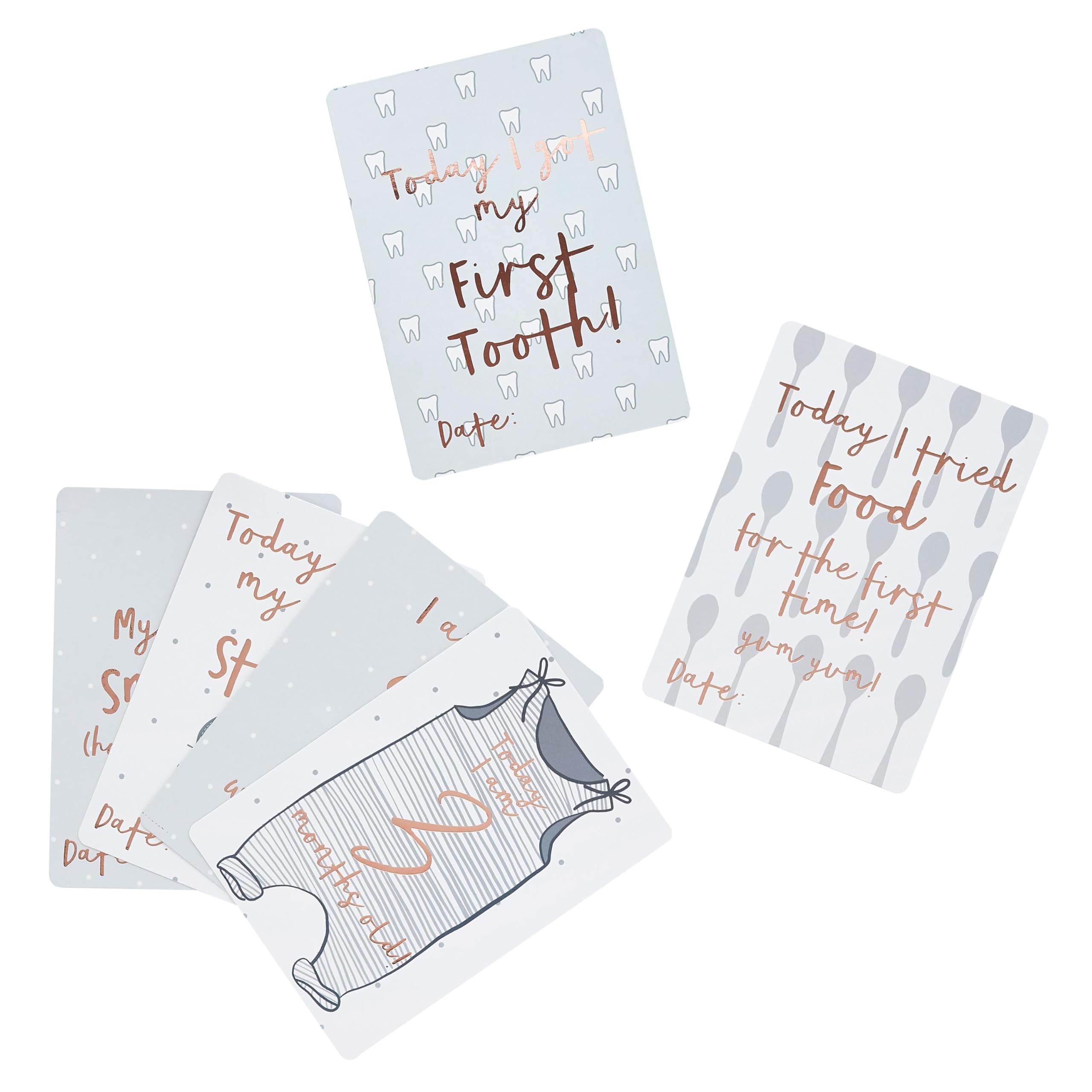 Club Green Rose Gold Baby Milestone Cards Baby Shower New Baby Gift x 22