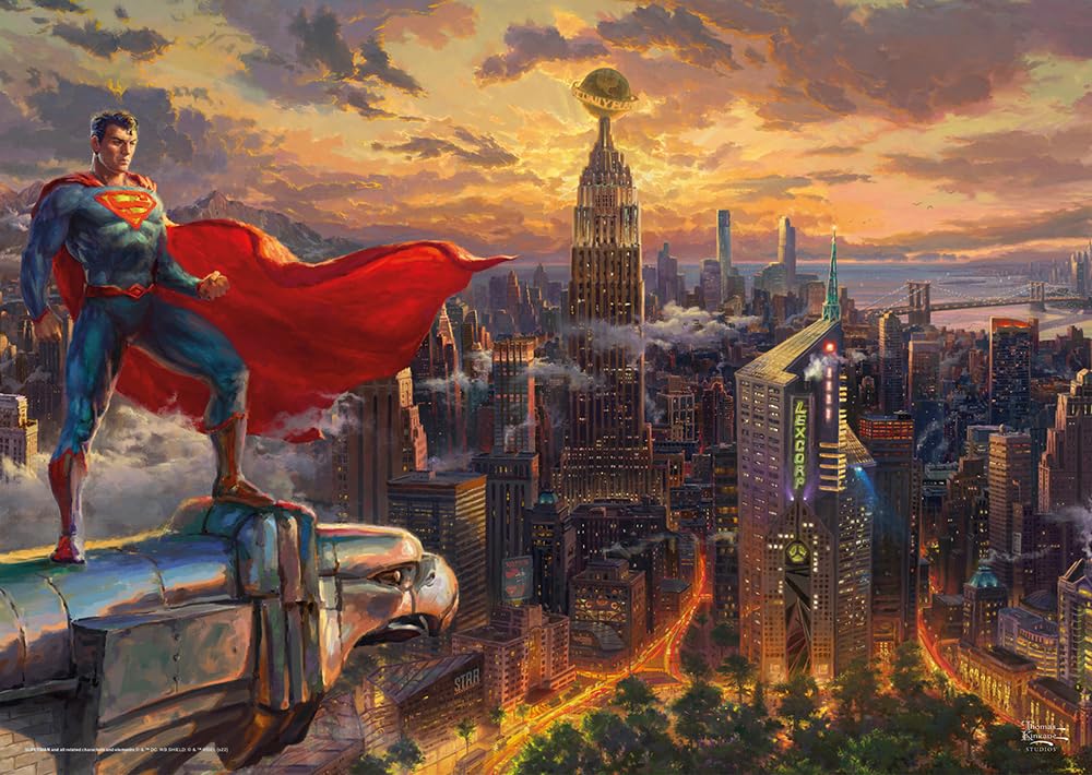 Schmidt | Thomas Kinkade: Superman - Protector of Metropolis - 1,000 -Piece | Jigsaw Puzzle | Ages 12+ |, 8ft