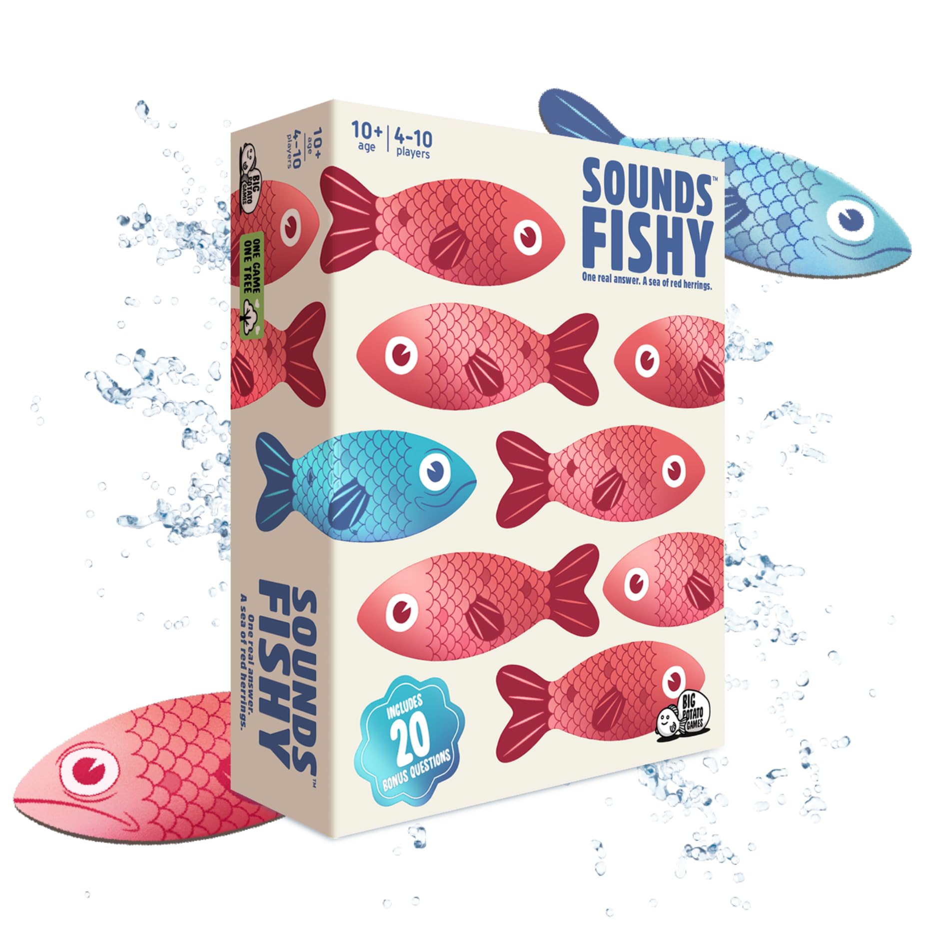 Big Potato Sounds Fishy Board Game: The Bluffing Family Game for Kids 10+ - Best New Family Quiz Games, Trivia Games for Groups of People