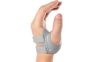 FORTEMOTUS CMC Thumb Brace, Upgrade Thumb Splint for CMC Joint Pain Relief and Support, Osteoarthritis, Tendonitis, Arthritis, CMC Joint Thumb Arthritis Brace: for Women Men(Grey, Left Hand, Medium)