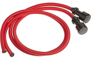 Two coiled Pilates reformer power cords on a white background