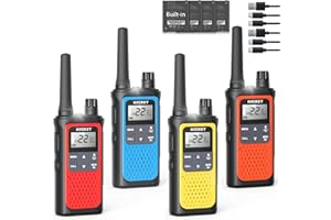 NXGKET Walkie Talkies Long Range for Adults Kids – Rechargeable Two Way Radio with 22 Ch, 1800mAh Battery, USB-C Charging, NO