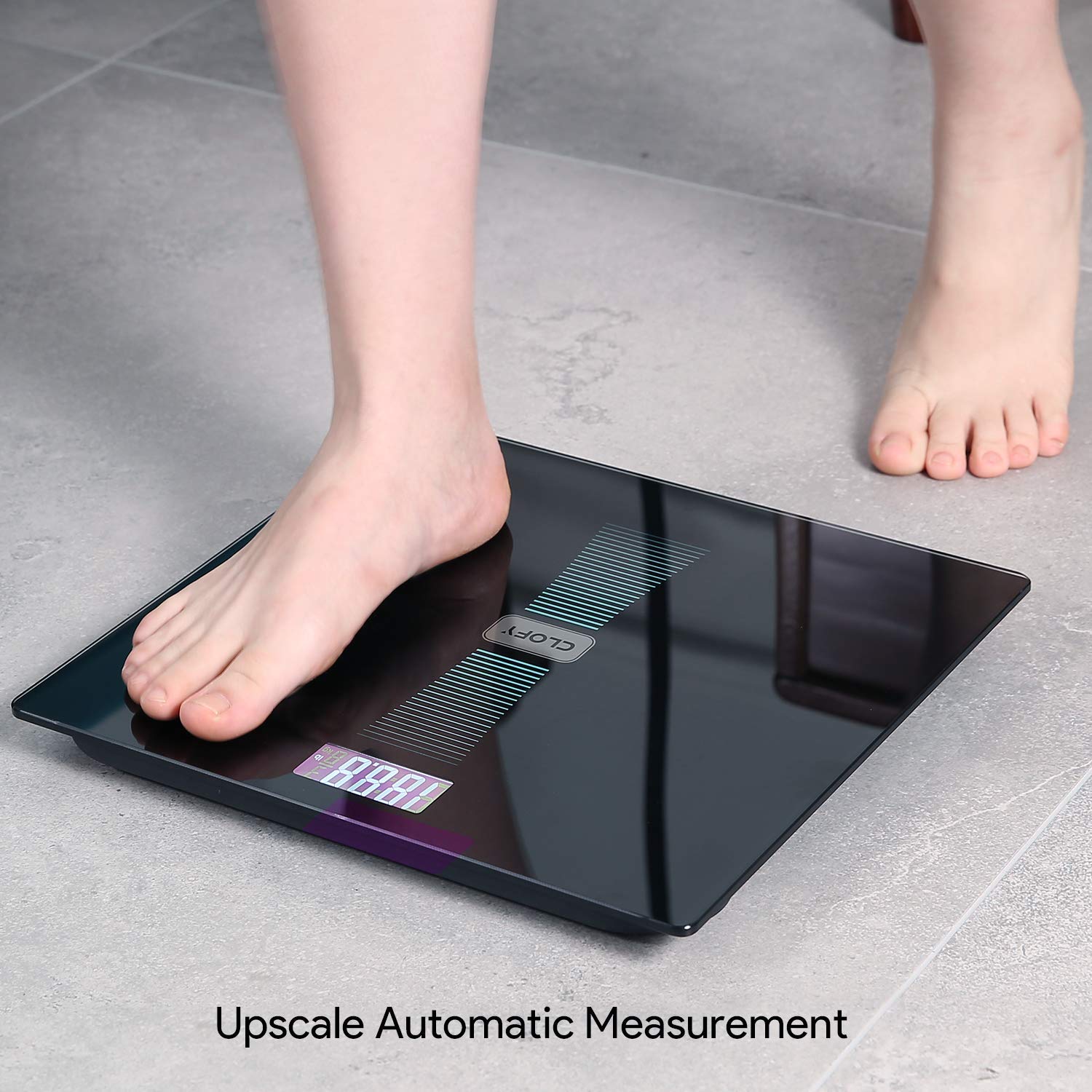Digital Scale, Bathroom Body Weight Scale with Tempered Glass Accurate Weight Measurements Max Capacity 440lb