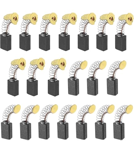 Uxcell 20-Pack Carbon Brushes For Power Tools – 14mm X 8mm X 5mm, Compatible With Electric Drills, Grinders, Hammers