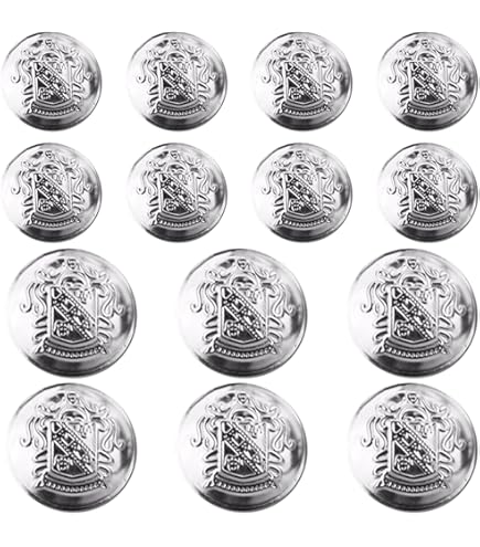Lot de 14 boutons dorés en métal doré pour blazer costume manteau