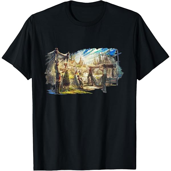 OCTOPATH TRAVELER Blu-ray Tシャツ Amazon.com: OCTOPATH Traveler 0 - Key Visual T-Shirt : Clothing