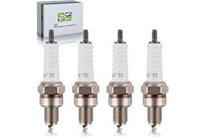 partszen 4pcs A7RTC Spark Plug Fits for 139QMB 154QMI 157QMJ Motorcycle CR7HSA Compatible with 4549 TORCH A7TC GY6 50cc 70cc 