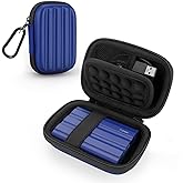 YINKE Case Compatible with Samsung T7 Shield/ T9 / T7 Touch Portable SSD USB 3.2 1TB, 2TB, 500GB, Hard EVA Portable Travel Storage Protective Cover (Blue)