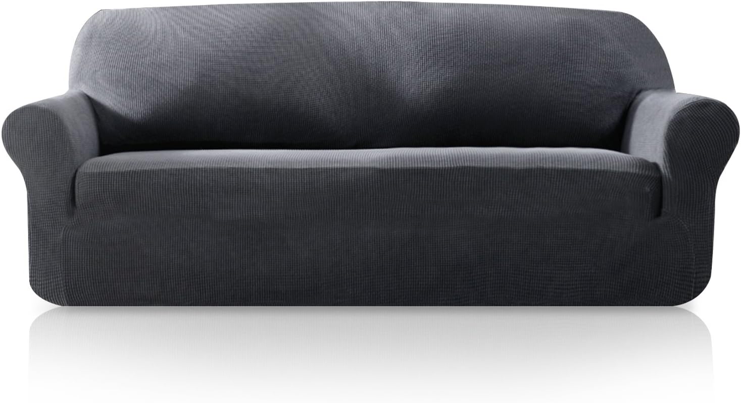 Best small gray ottoman plaid