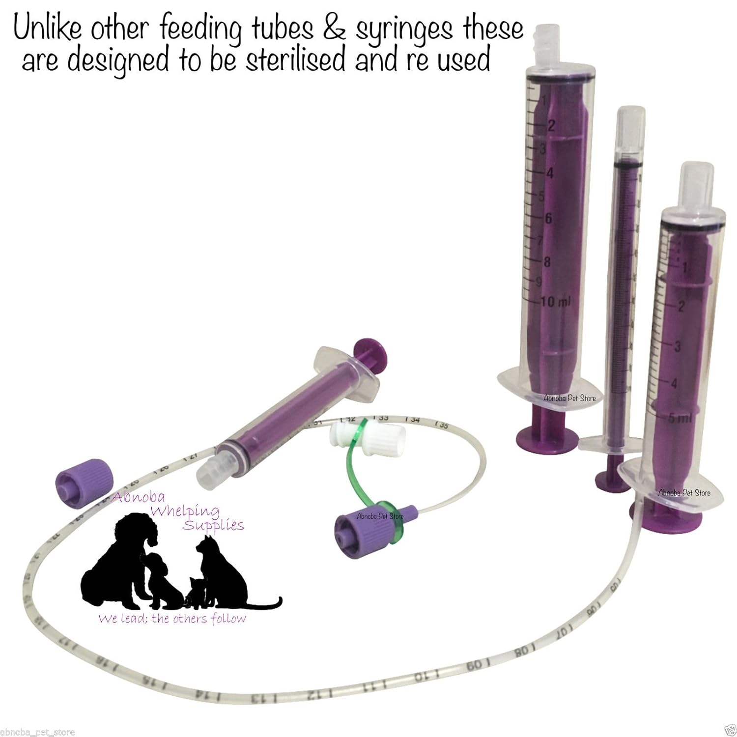 NEW LONG LIFE Sterile Tube Feeding Kit 8 French (2.67mm) Large & Extra