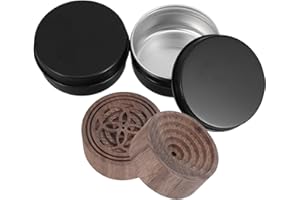 ARTIBETTER Essential Oil Wooden Diffusers 2Pcs, Small Round Natural Wood Scent Diffuser for Spa and Home Use