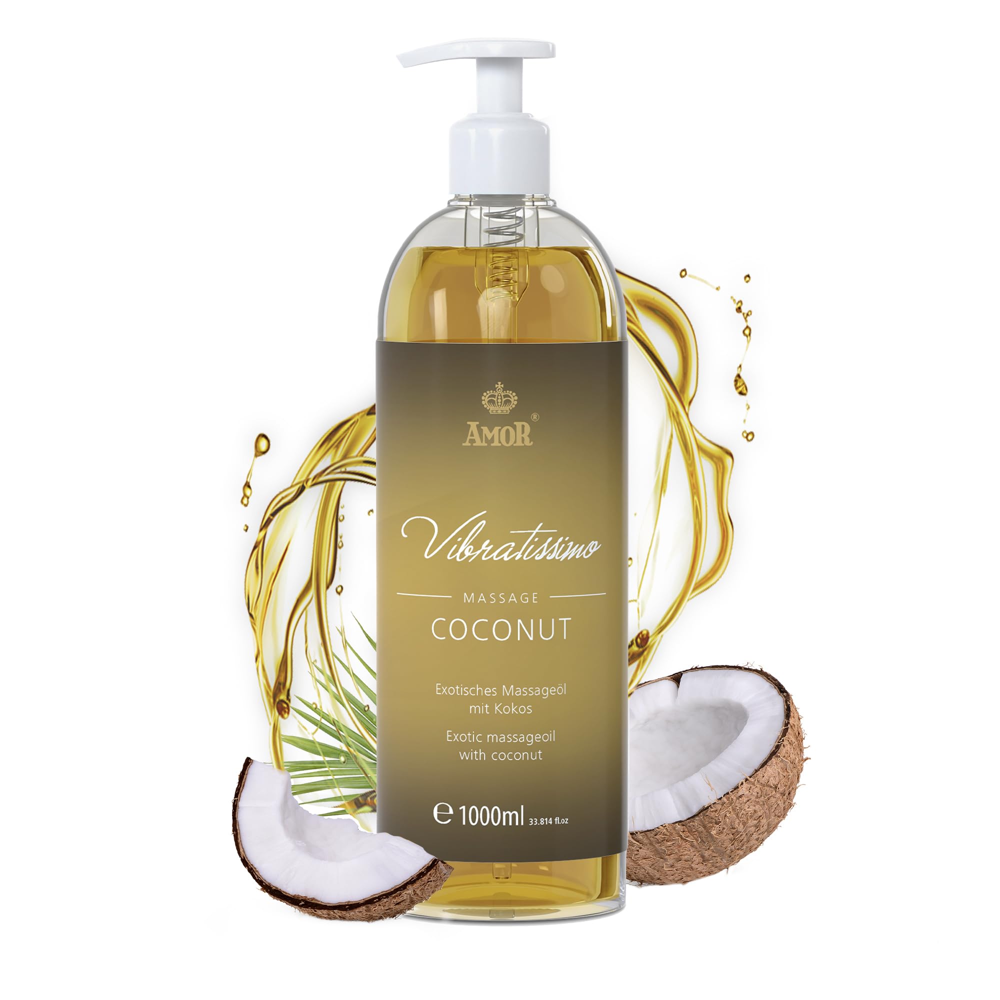 Vibratissimo “Coconut” - Exotic Massage Oil with Coconut, Love Oil, Erotic Oil, 1000 ml