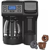 Hamilton Beach FlexBrew Trio 2-Way Coffee Maker, Compatible with K-Cup Pods or Grounds, Single Serve & Full 12c Pot Fast Brew