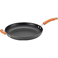 Rachael Ray Brights Hard Anodized Nonstick Frying Pan / Fry Pan / Hard Anodized Skillet with Helper Handle - 14 Inch…